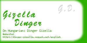 gizella dinger business card